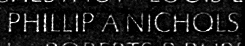 Nichol's name inscribed on the Wall